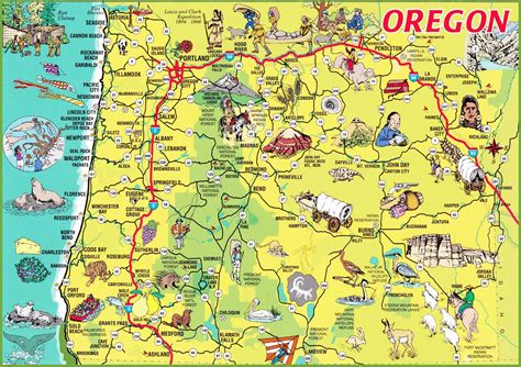 oregon visitors guide and map.